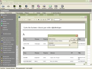 Export fichier lecteur