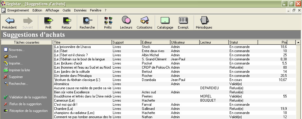 Commandes