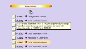 Messages OPAC